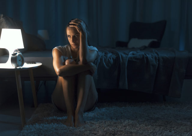 Woman with insomnia