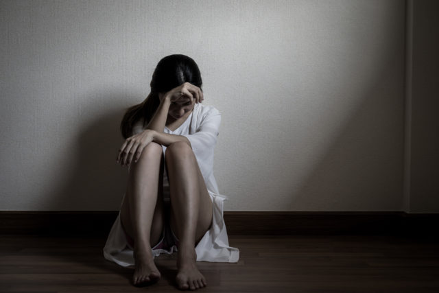 Depressed and stressed woman 